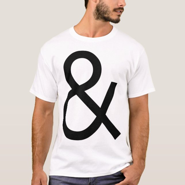 Camiseta Ampersand - Preto acendido (Frente)