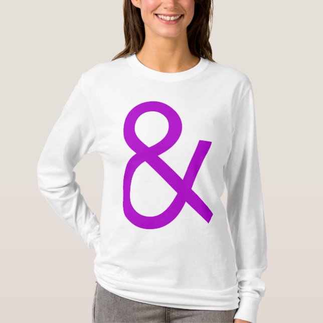 Camiseta Ampersand - Purple on Light (Frente)