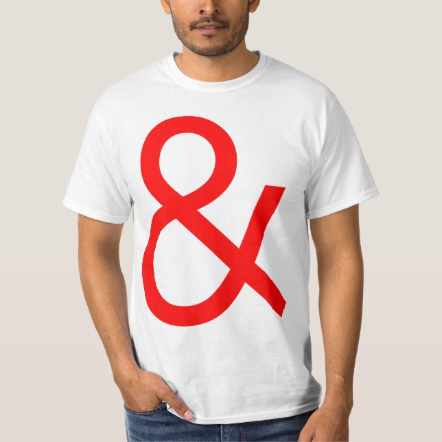 Camiseta Ampersand - Red on Light (Frente)