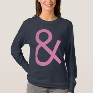 Camiseta Ampersand - rosa na obscuridade