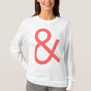 Camiseta Ampersand - rosa tropical na luz