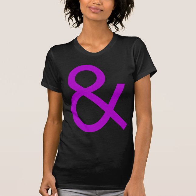 Camiseta Ampersand - Roxo no escuro (Frente)