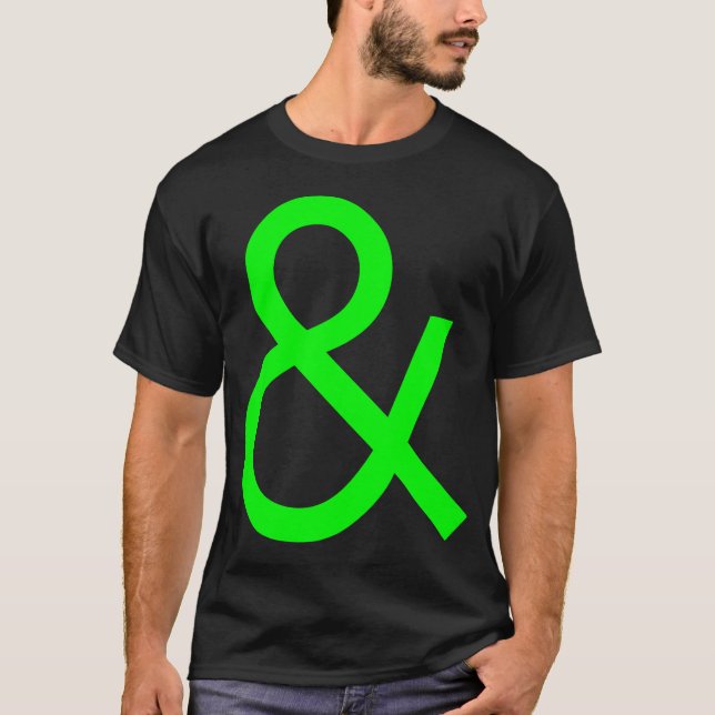Camiseta Ampersand - Verde no escuro (Frente)