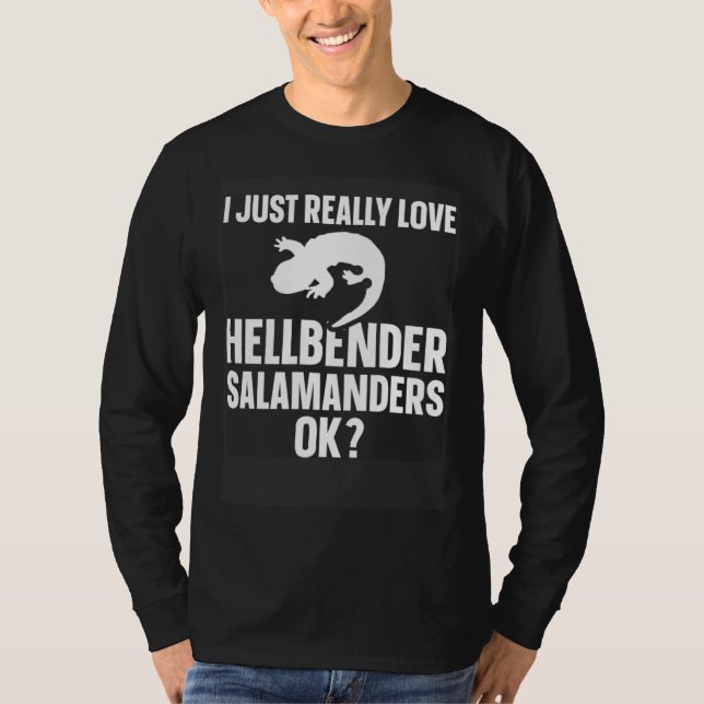 Camiseta Amphibian Biologist Just Really Love Hellbender Sa (Frente)