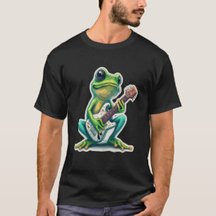 Camiseta Amphibian Guitar Rock Guitar Player Abs, Sapo Doce