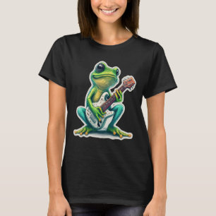 Camiseta Amphibian Guitar Rock Guitar Player Abs, Sapo Doce