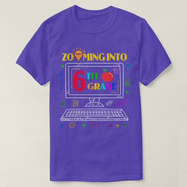 Camiseta Ampliando-se em 6 de volta para a Escola Virtual O (Frente do Design)