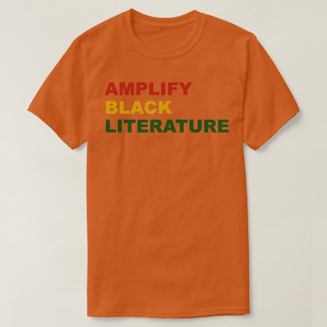 Camiseta Amplifique a Literatura Negra (Frente do Design)