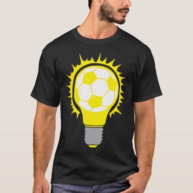 Camiseta ampoule foot soccer ballon bulb birne football (Frente)