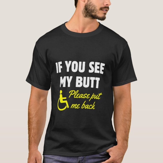 Camiseta Amputação de Deficiência Humor Em Cadeira De Rodas (Frente)