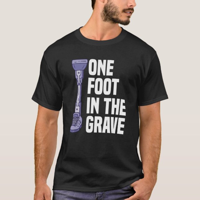 Camiseta Amputea Perna Amputee Apoio à Prosthet de Cadeira  (Frente)