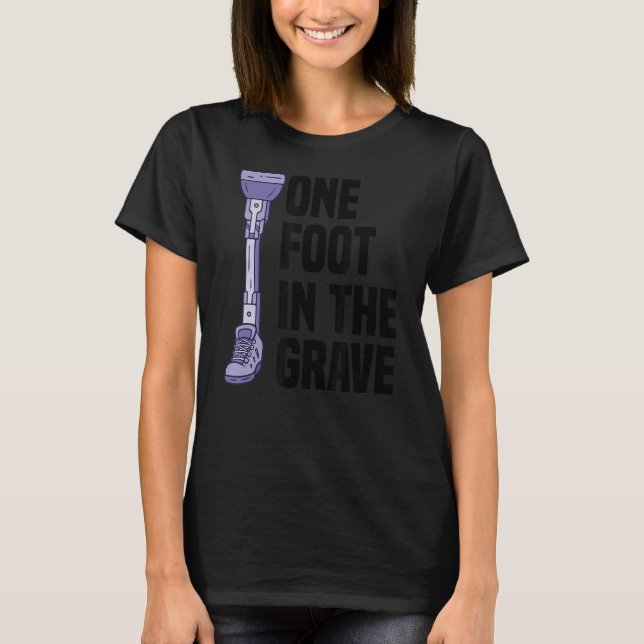 Camiseta Amputea Perna Amputee Apoio à Prosthet de Cadeira  (Frente)