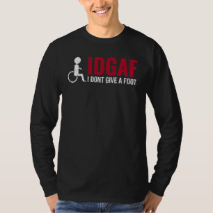 Camiseta Amputee, amputee, amputee, amputação da perna, não