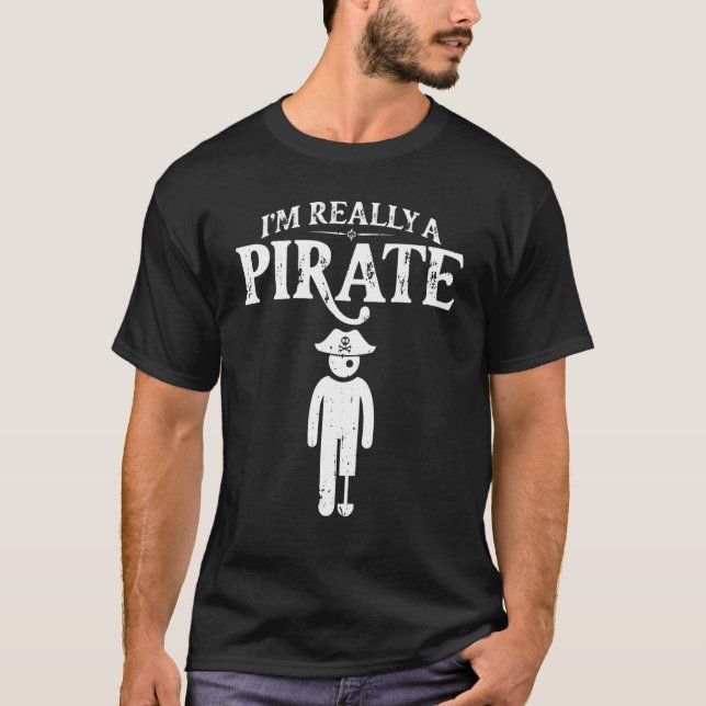 Camiseta Amputee Funny I'm Really a Pirate Amputation Prost (Frente)