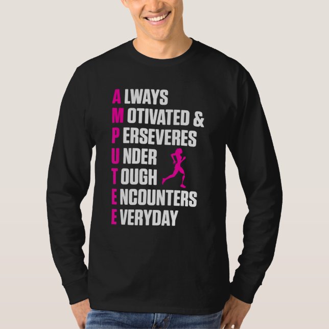 Camiseta Amputee Humor Definition leg Arm Engraçado Recuper (Frente)