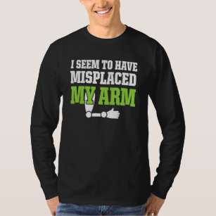 Camiseta Amputee Humor Deslocado Arm Engraçado Recuperação