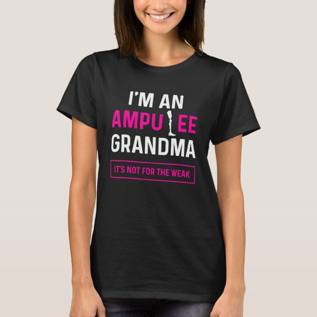 Camiseta Amputee Humor Grandma Leg Arm   Recovery (Frente)