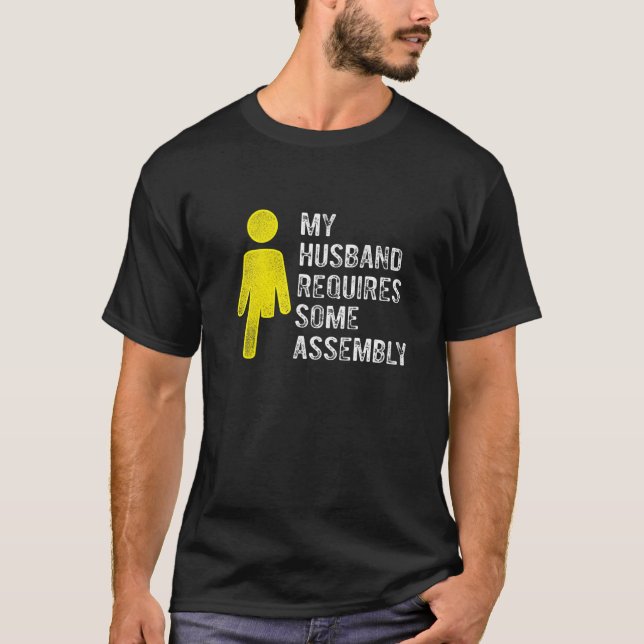 Camiseta Amputee Humor Husband Assembly Leg Arm  Recovery   (Frente)