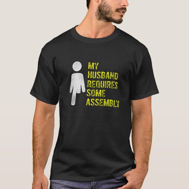Camiseta Amputee Humor Husband Assembly Leg Arm  Recovery   (Frente)