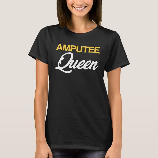 Camiseta Amputee Humor Queen Leg Arm Recovery (Frente)
