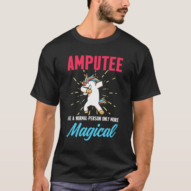 Camiseta Amputee Humor Unicorn Leg Arm Funny Recovery (Frente)
