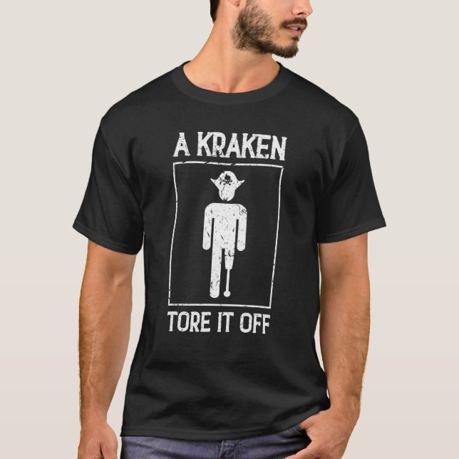 Camiseta Amputeia Da Perna Pirata Da Perna Prostética (Frente)