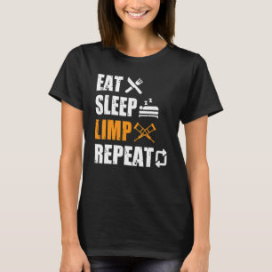 Camiseta Amputeo - Comer Limpa do Sono Repetir Amputação Pr