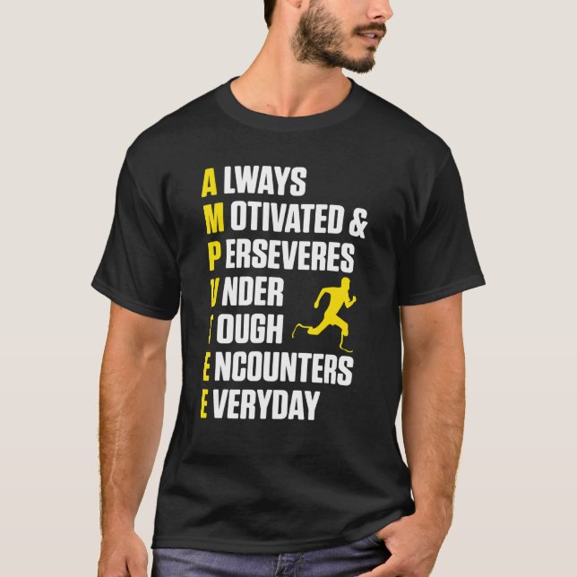 Camiseta Amputeo Definição de Humor Perna Braço Engraçado R (Frente)