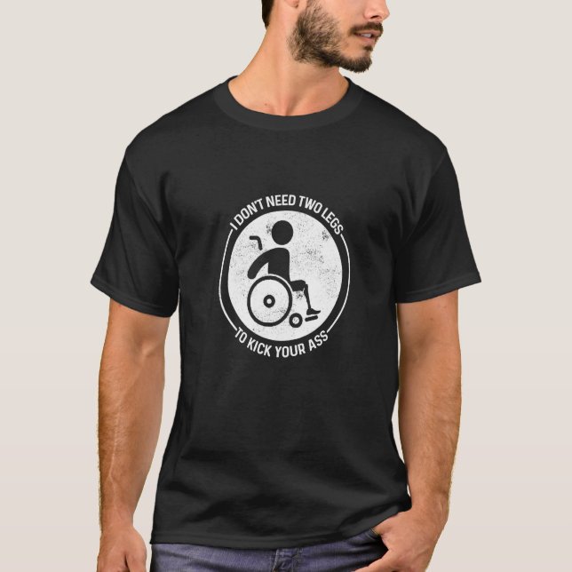 Camiseta Amputeo Humor Cheio Perna Braço Engraçado Recupera (Frente)