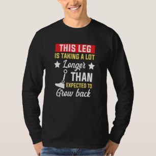 Camiseta Amputeo Humor Cresce Perna Arma Arma Engraçado Rec