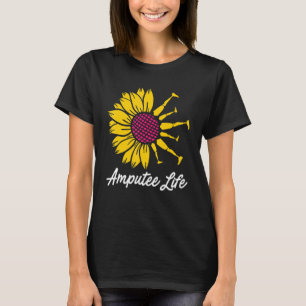Camiseta Amputeo Humor Flor Recuperação do Braço de Perna d