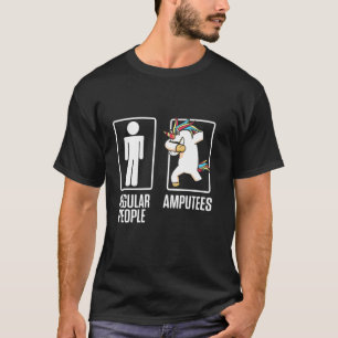 Camiseta Amputeo Humor nas Pernas Unicórn Recuperação En