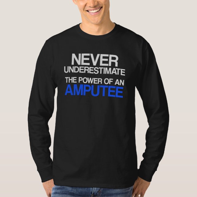 Camiseta Amputeo Humor Nunca Pernas Arma Engraçado Recupera (Frente)