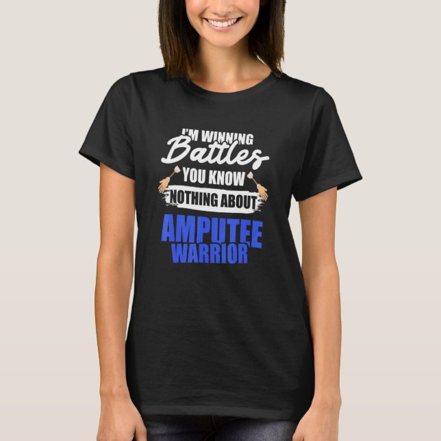 Camiseta Amputeo Humor Sobre Recuperação Do Braço Nas Perna (Frente)