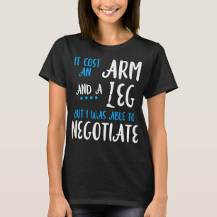 Camiseta Amputeo Perna Humor Braço Engraçado Prêmio de Recu