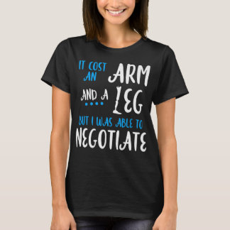 Camiseta Amputeo Perna Humor Braço Engraçado Prêmio de Recu