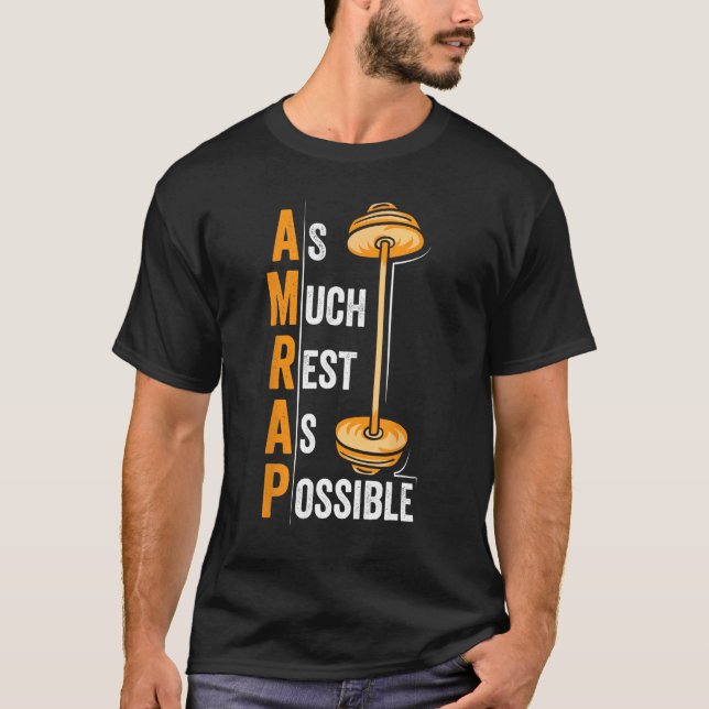 Camiseta AMRAP As Much Rest As Possible  Workout (Frente)