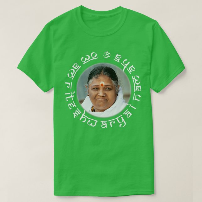 Camiseta Amritanandamayi Amma Om Amriteshwaraye Namaha (Frente do Design)