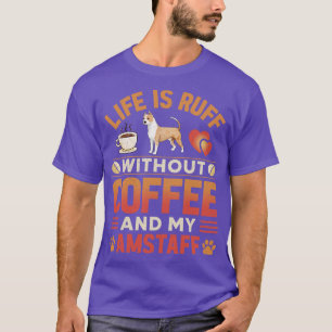 Camiseta Amstaff Dog E Café