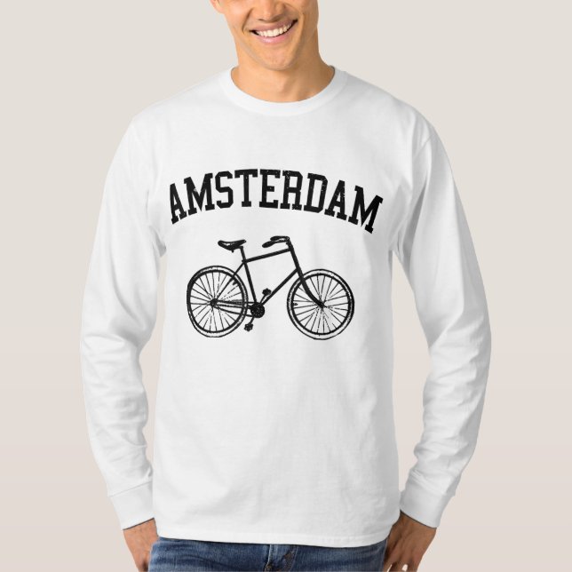 Camiseta Amsterdã - Holanda Bicicleta Holland Gift (Frente)