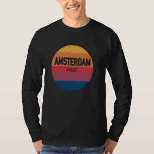 Camiseta Amsterdã Holanda Retro Sunset Souvenir