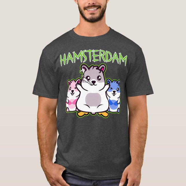 Camiseta Amsterdã Prostitui Hamster Hamsterdam Men (Frente)