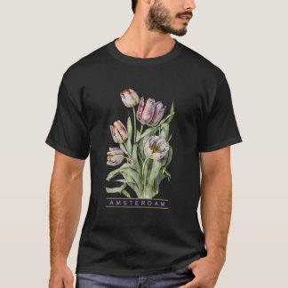 Camiseta Amsterdam Botânico Tulipa Flor Procure