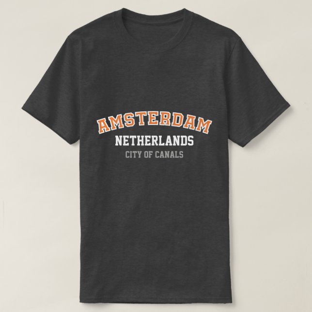 Camiseta Amsterdam Dark Style T-Shirt (Frente do Design)