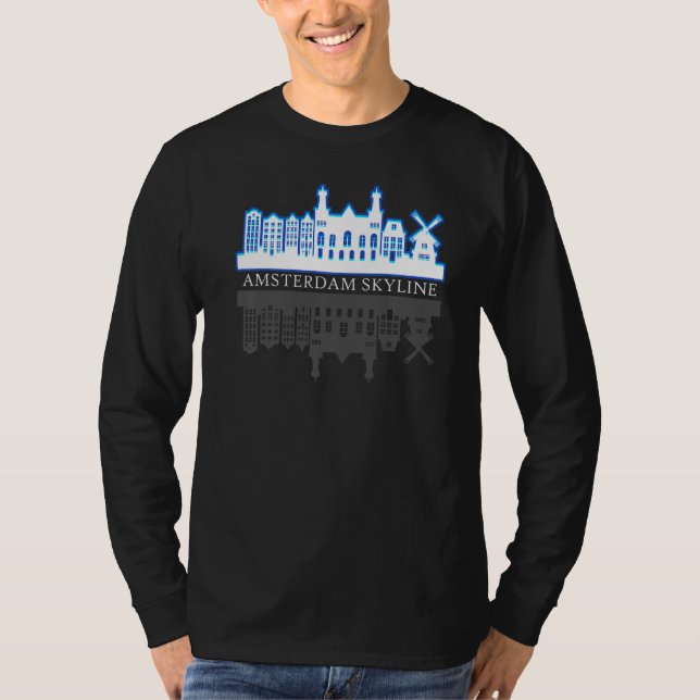 Camiseta Amsterdam Holland Skyline (Frente)