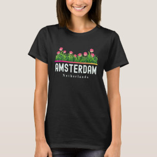 Camiseta Amsterdam Netherlands Tulips