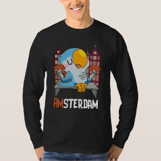 Camiseta Amsterdam Parakeet Mushroom Holland The Netherland