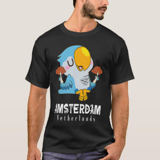 Camiseta Amsterdam Parakeet Mushroom Holland The Netherland