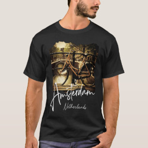 Camiseta Amsterdam Retro Design Países Baixos Holland Amste