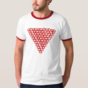 Camiseta Amuleto Mágico do Triângulo Invertido Abracadabra